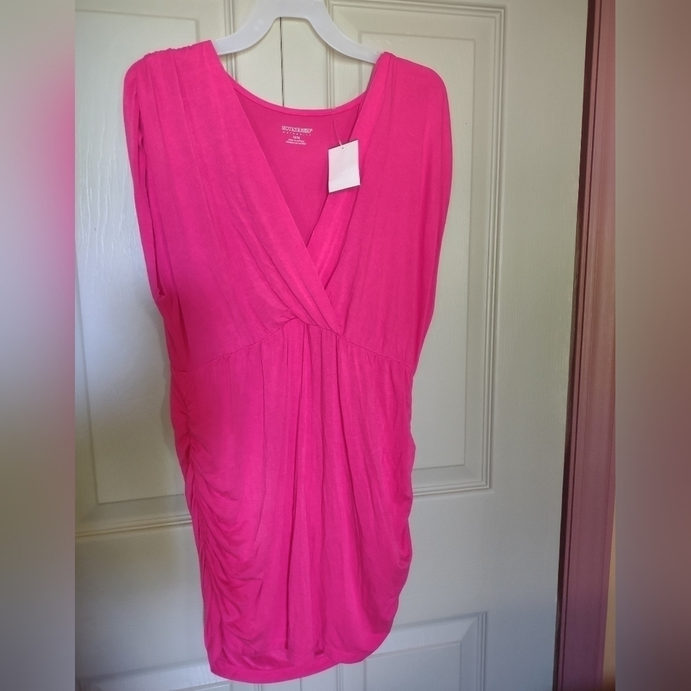 NWT Pink Motherhood Medium Maternity Scrunch Shirt